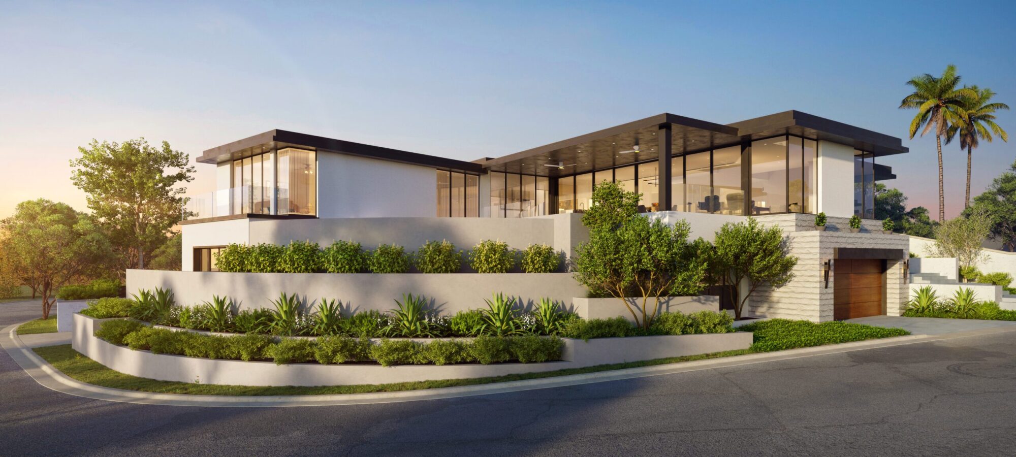 contemporary two-story home