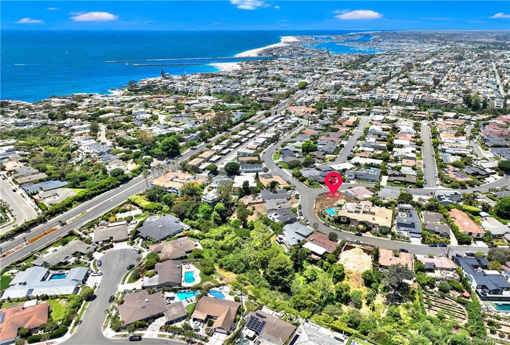 AERIAL VIEW OF CORONA DEL MAR NEIGHBORHOOD