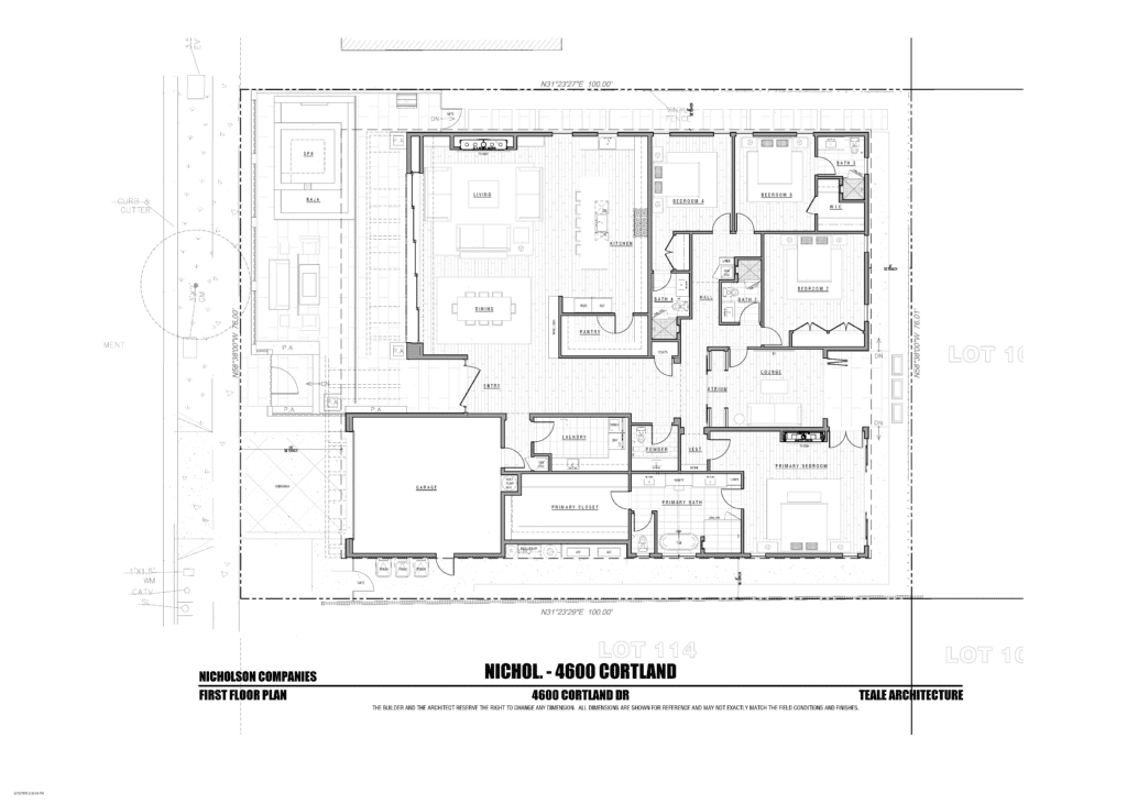 floor plan showing 4 bed, 4 bath house