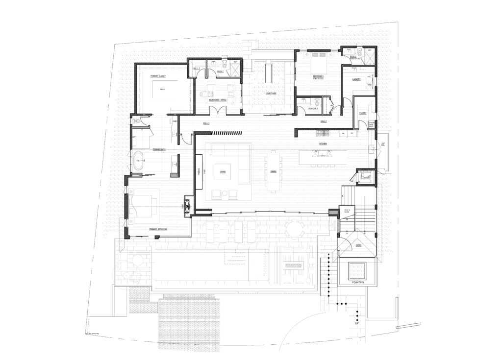 first floor plan of 453 Mendoza